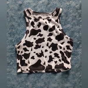 Super cute and trendy cowprint tank